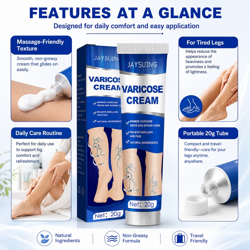 Leg Massage Cream for Daily Care – Lightweight Moisturizer for