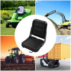 Universal Forklift Seat Lawn Mower Seat, Garden Tractor Seat, PVC Tractor Seat Tractor Suspension Seat,Replacement Forklift Seat for Excavator Backhoe Dozer Telehandler Seat