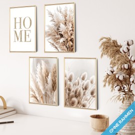 Boho Picture Set Poster Decoration Set Wall Decoration Set Abstract Pictures Aesthetic Set Yoga Poster Wall Pictures Living Room Poster Flowers Set