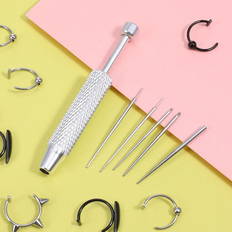6PCS Piercing Ball Grabber Tool, Stainless Steel Piercing Taper Changing