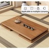 Folding Coffee Table No Assembly Japanese Floor Table Foldable, Bamboo