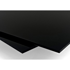 GOYAPRINT Black Methacrylate 5mm Hard Plastic Board Acrylic Sheet Black for Crafts Decoration Labelling (2, 21x29.7cm)