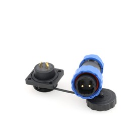 ZBLZGP SD20 2 Pin Male Plug and Female Socket Square Connector Panel Cut Power Cable Waterproof IP68 Connector LED Aviation Power Cable for Outdoor Lighting