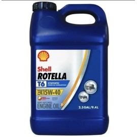 Shell (1) 2.5 Gallon Shell Rotella T6 15W-40 CK4 Synthetic Diesel Engine Oil
