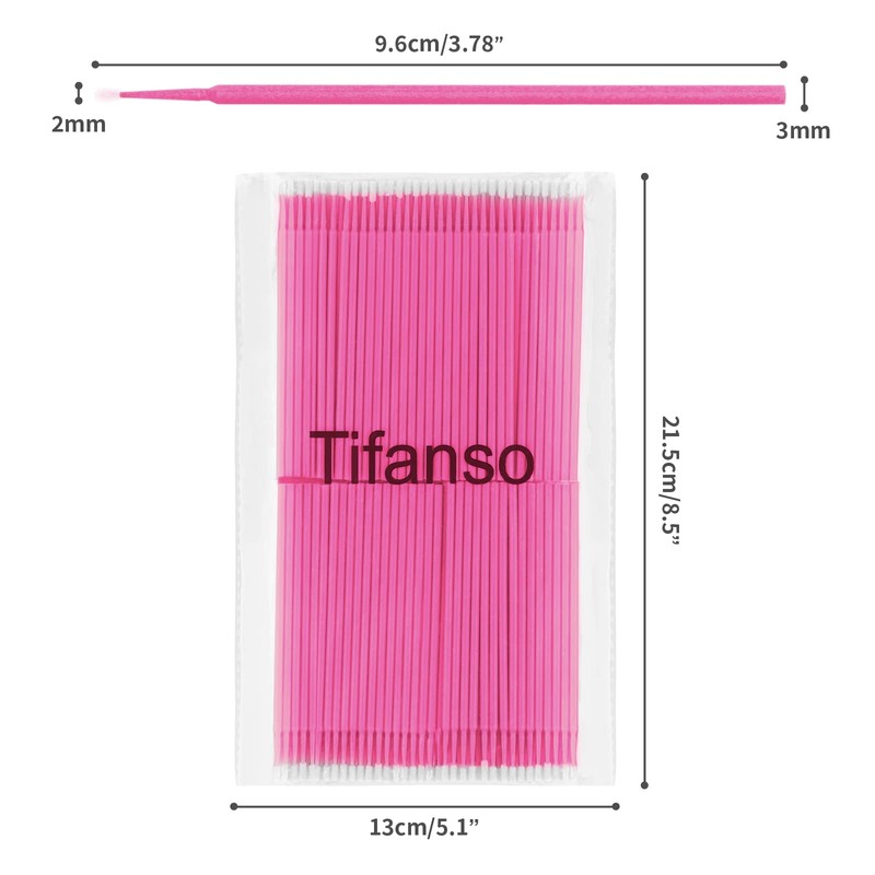 tifanso 400PCS Micro Cotton Swabs, Disposable Eyelash Microswabs for Eyelash