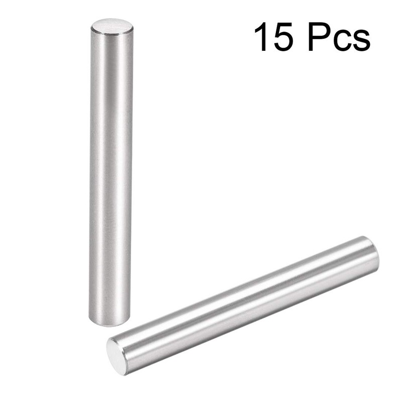 sourcing map 15Pcs 6mm X 45mm Dowel Pin 304 Stainless