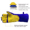 Welding Gloves Large 16 Inches 932℉ Heat Resistant Leather Forge/Mig/Stick