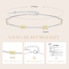 LOUISA SECRET Birthstone Bracelets for Women Girl, 925 Sterling Silver