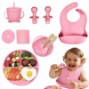 Platos para Bebe Silicon, 10 Pzas Set Alimentacion Complementaria Bebe,