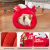 Oiuyamn Winter Small Animal beds, Hamster Bed, Christmas Hamster Hideout