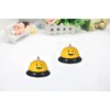 2Pcs Yellow Smiling Face Desk Bell,Call Bell for Hotel Restaurant