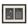 Toilet Plunger Patent Art Chalkboard Print in a Beveled Black