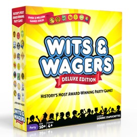 Wits and Wagers Deluxe Board Game | The Trivia Game Where You Don't Need the Answers to Win | Party Game for Groups | 4+ Players | Age 10+