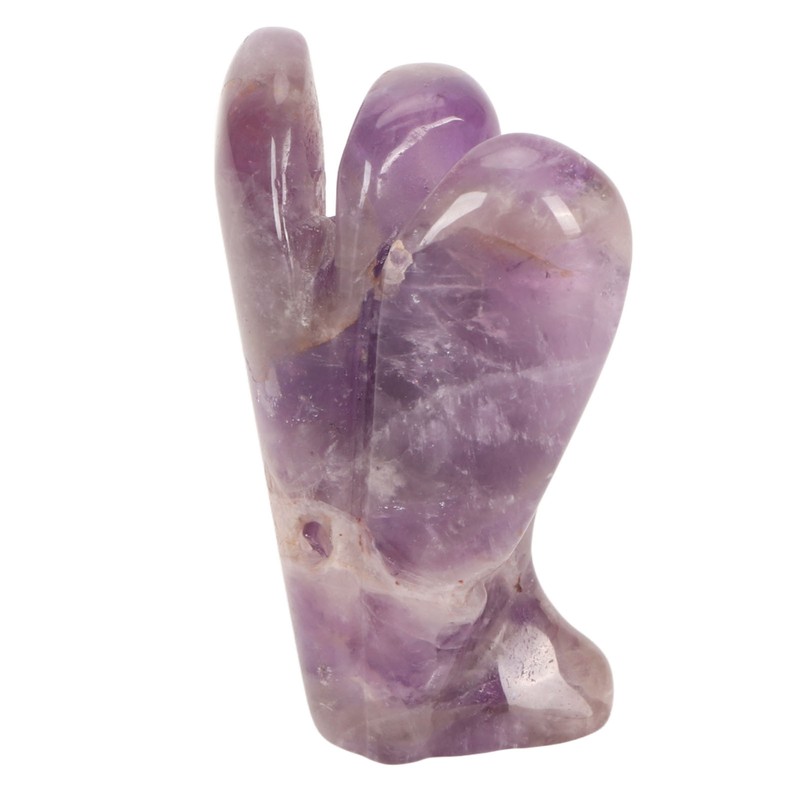 Faux Crystal Angel Figurine Carved Peace Healing Pocket Angel Statue