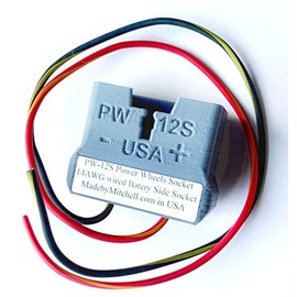 Made by Mitchell PW-12S Battery Connector for 12V Power Wheels Build New Batteries Wired 14AWG, PN: PS-12S
