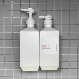 Square dispenser refill container empty bottle 600ml hotel bathroom Label hand wash 10 sheets 4ea