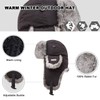 Winter Trapper Hat for Men Women 100% Real Rabbit Fur