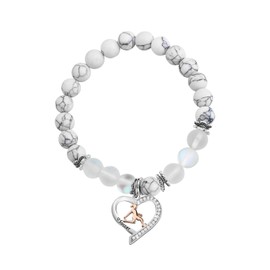 BNQL Soccer Football Basketball Hockey Baseball Running Swimming Cheerleader Volleyball Bracelet Gifts for Players Team gifts, Large, Stainless Steel, No Gemstone