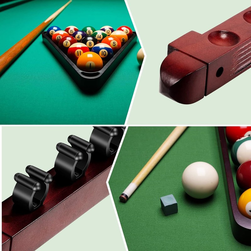 Pool Stick Holder 1 Set Wall Mounted Hardwood Billiard/Pool Cue