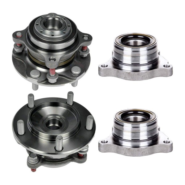 Bode-man 4PC Front and Rear Wheel Bearing & Hub Assembly
