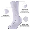 Mens 100% Cotton Moisture Wicking Cushioned Crew Socks, Athletic Performance