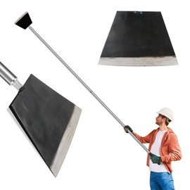 84" Garden Shovel Cleaning Floor Scraper, Weed Removal Tool, Long Handle with Heavy Duty Sharp Blade for Ice Roof Back Yard Sidewalk Grass Walls Glass Tile Painting Stripping Tools