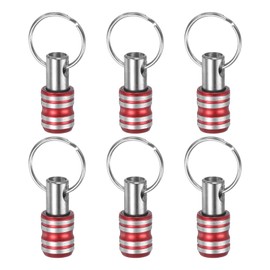 HARFINGTON 6PCS Bit Holder 1/4" Hex Shank Portable Aluminum Alloy Quick Change Screwdriver Drill Bits Holder Tool for Impact Driver Extension Bar, Red