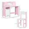Qaba Toddler Desk and Chair Set, Kids Writing Desk Study