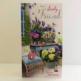 Jonny Javelin Lovely Friend On Your Birthday Card - Hydrangea Flowers