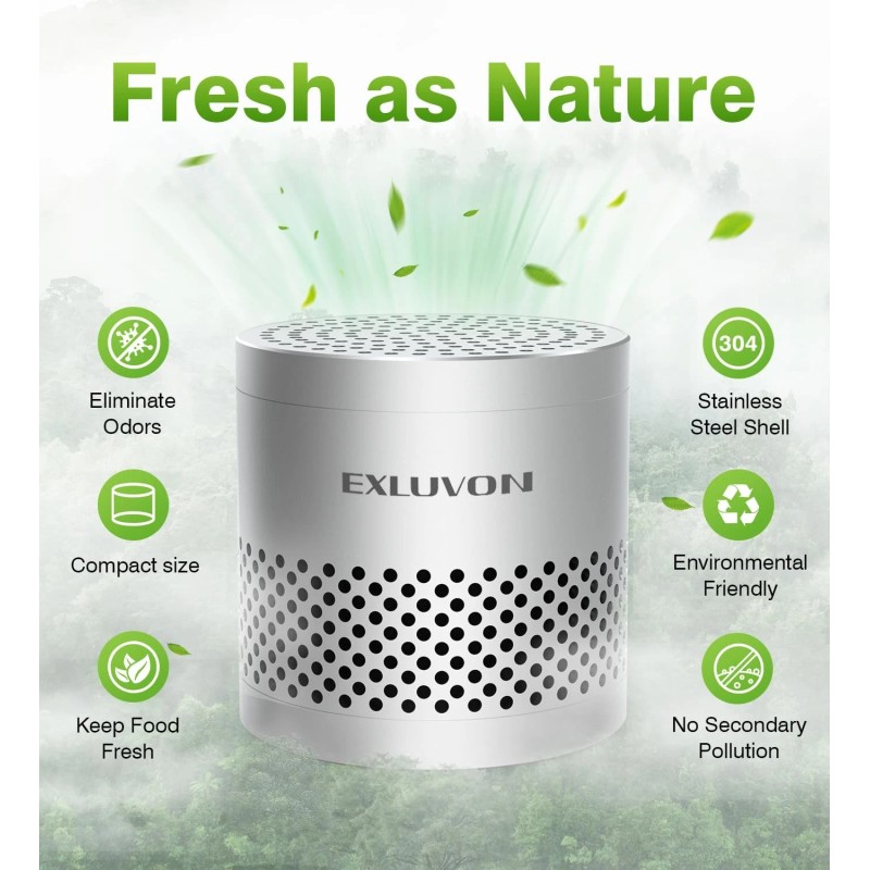 Exluvon Fridge Deodorizer, Lasts for 10 Years Refrigerator Deodorizer Odor
