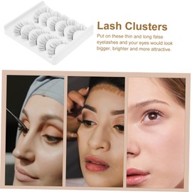 Healeved 20pairs Chemical Fiber False Eyelashes Natural Look Makeup Lashes for Daily Use Weddings and Cosplay Soft Reusable Lashes