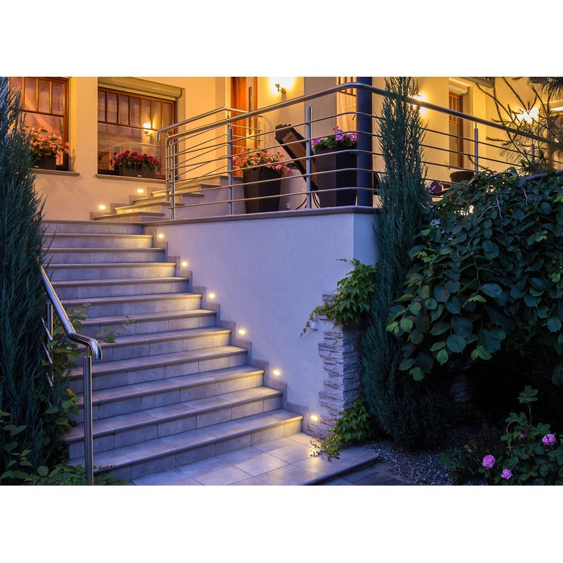 American Lighting SGL-HL-SS Horizontal Louver Faceplate for LED Step Light,