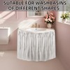 Fabric Sink Skirt Waterproof Self-Adhesive Bathroom Sink Skirt Diamond Stitch