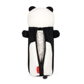 LEGAMI - Super Soft Panda Pencil Case, Soft Pencil Case, Cardboard with Coloring Template Included, 100% Polyester, Super Soft Pencil Case