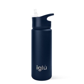 iglu Reusable Water Bottles | Premium Double Walled Stainless Steel | Vacuum Insulated Bottle | 24 Hours Cold & 12 Hours Hot | Sweatproof & BPA Free | Great Eco-Friendly Gift (Blue Lagoon, 570ml)