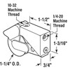 Prime-Line D 1532 1-1/4 In. Steel Ball Bearing Sliding Roller