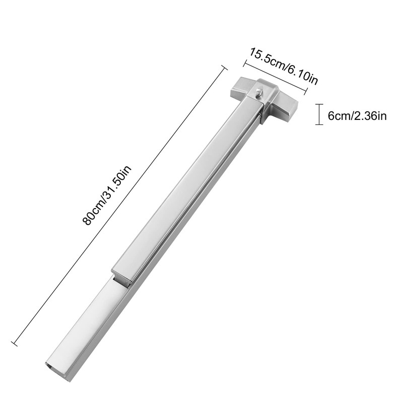 CeRaBuRET Silver Panic Bar Exit Device, Push Bar for Exit