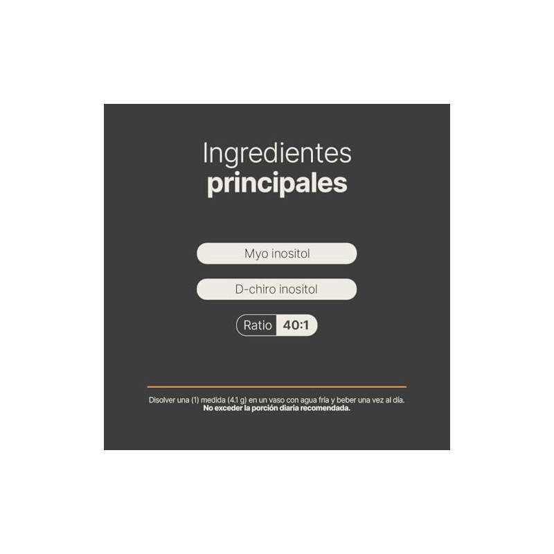 Myo y D-Chiro Inositol 120 días de consumo. Mezcla de