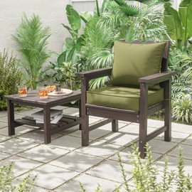 Pakunoda Premium Outdoor Seat Cushion Chair Cushions for Patio Furniture 19 L X 19 W X 4 H Waterproof & Fade Resistant Deep Seat and Backrest Cushion Set with Removable Covers for Chair, Sofa