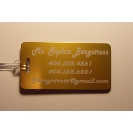 Luggage Tags (5) (Gold) Aluminum