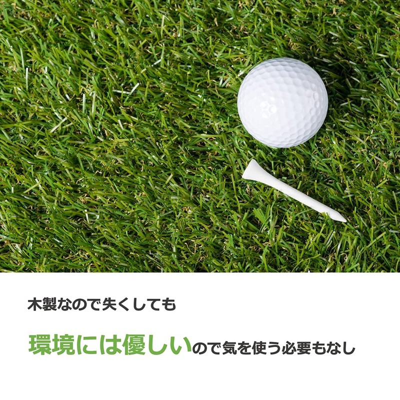 Golf Tee, 2.8 inches (70 mm), Wooden Golf Tee, Golf