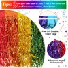 6 Pack Mexican Table Skirts - Wavy Tinsel Foil Fringe