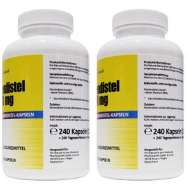 Milk Thistle Extract 400 mg (Per Capsule 80% Silymarin 320 mg) (Silymarin) 480 Capsules 2 Packs of 240 Capsules