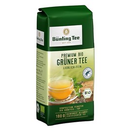 Bünting Tee Green Tea Pack of 3 - Loose Premium Organic Green Tea, Lovely Fine - 3 x 180g
