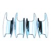 UNICUS Chrome Door Handle Recess Insert Cups 4X Compatible with