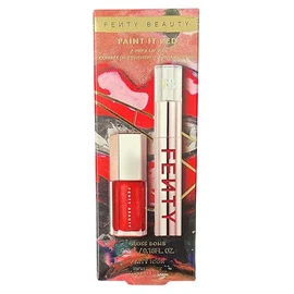 FENTY BEAUTY Paint It Red 2-Piece Lip Kit - Gloss Bomb Luminizer and Fenty Icon Velvet Liquid Lipstick