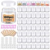 2 oz Plastic Containers with Lids 100pcs Plastic Jars with
