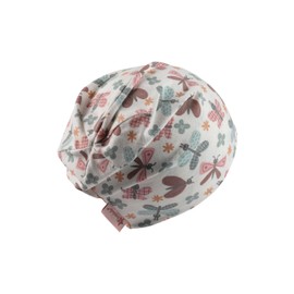 Sterntaler Beanie Butterflies - Beanie Baby - Baby Hat Made of Flame Yarn Jersey for Girls with Butterflies - Hat Protects the Head from the Sun - Lightweight Hat for Babies, ecru