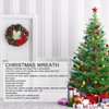 Christmas Wreath Snow Pine Cone Xmas Ball Wreath for Indoor