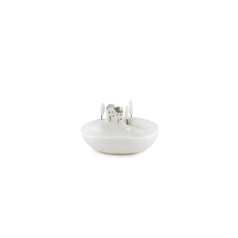East of India Little Houses on the Bowl Decorative Small